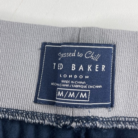 Ted Baker Men's Navy Jogger Lounge Wear Pants Drawstring Medium - Picture 5 of 5